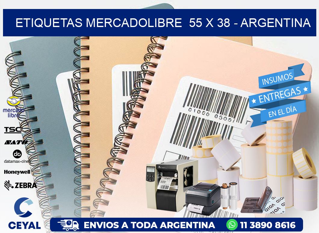 ETIQUETAS MERCADOLIBRE 55 x 38 - ARGENTINA