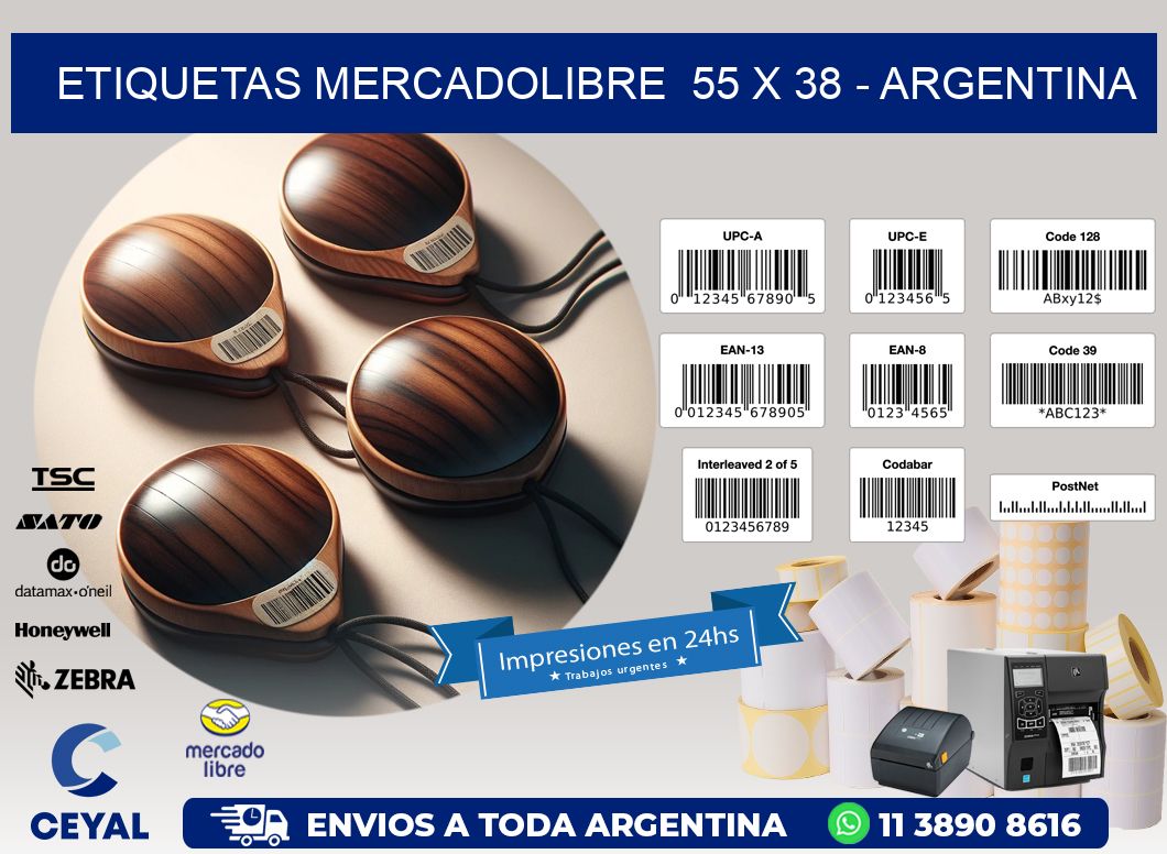 ETIQUETAS MERCADOLIBRE 55 x 38 - ARGENTINA