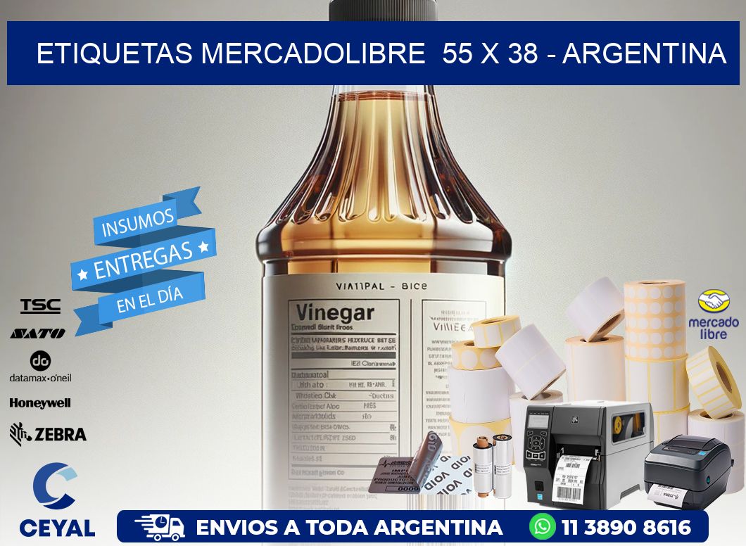 ETIQUETAS MERCADOLIBRE 55 x 38 - ARGENTINA