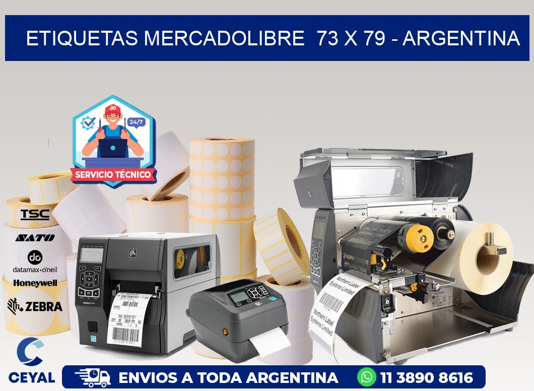 ETIQUETAS MERCADOLIBRE 73 x 79 - ARGENTINA