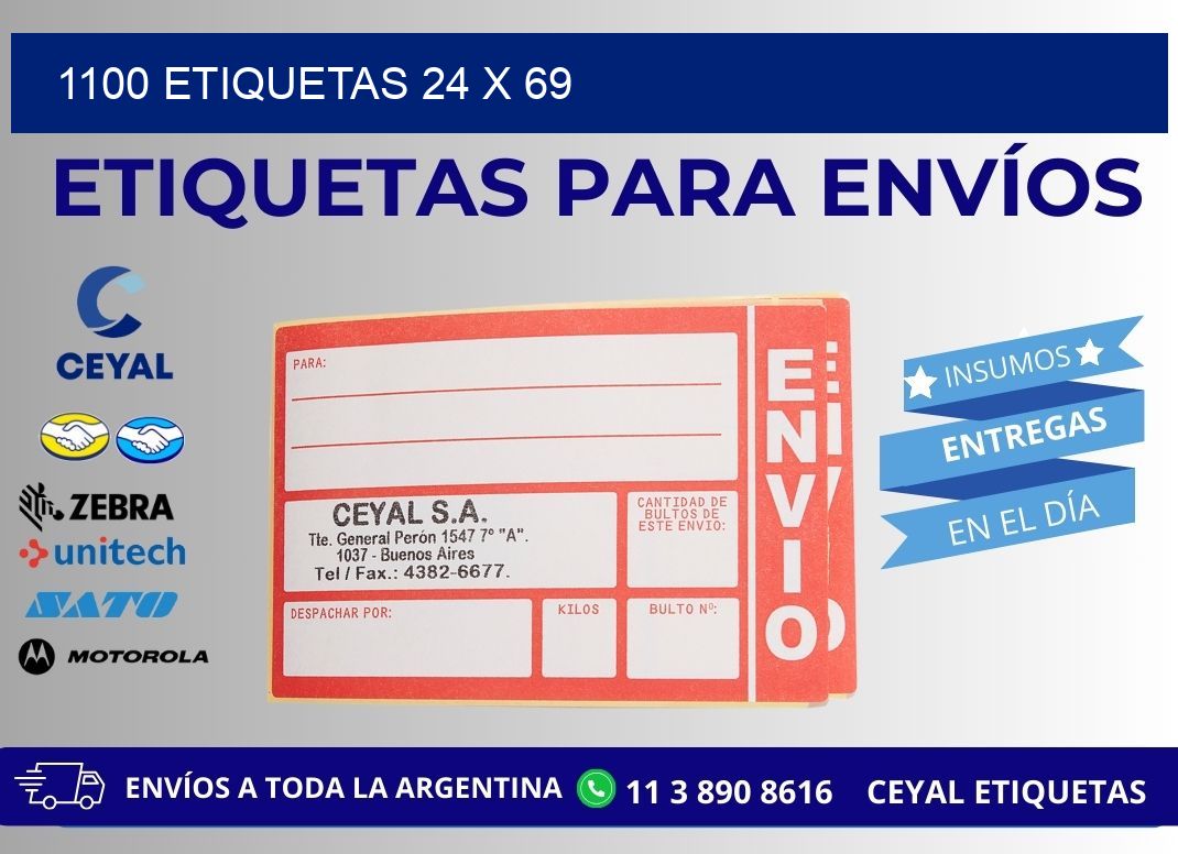 1100 ETIQUETAS 24 x 69