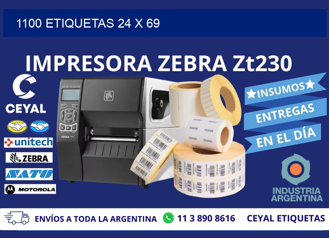 1100 ETIQUETAS 24 x 69