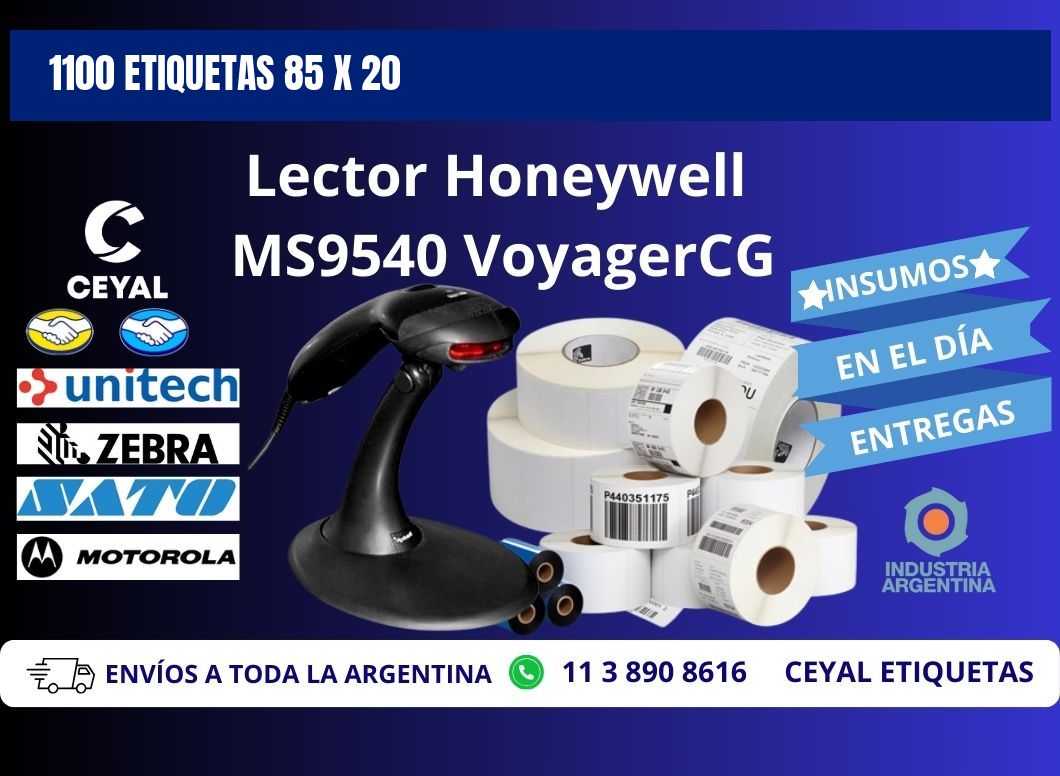 1100 ETIQUETAS 85 x 20
