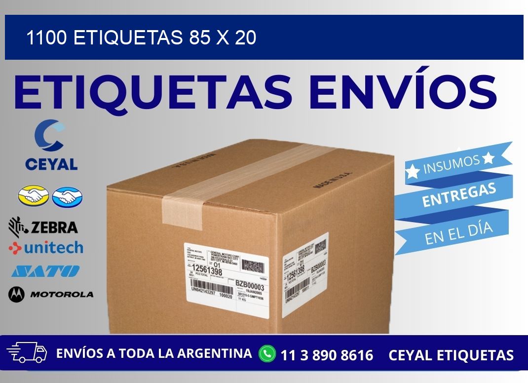 1100 ETIQUETAS 85 x 20