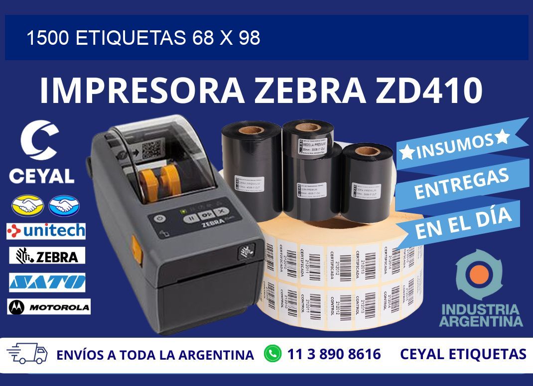 1500 ETIQUETAS 68 x 98