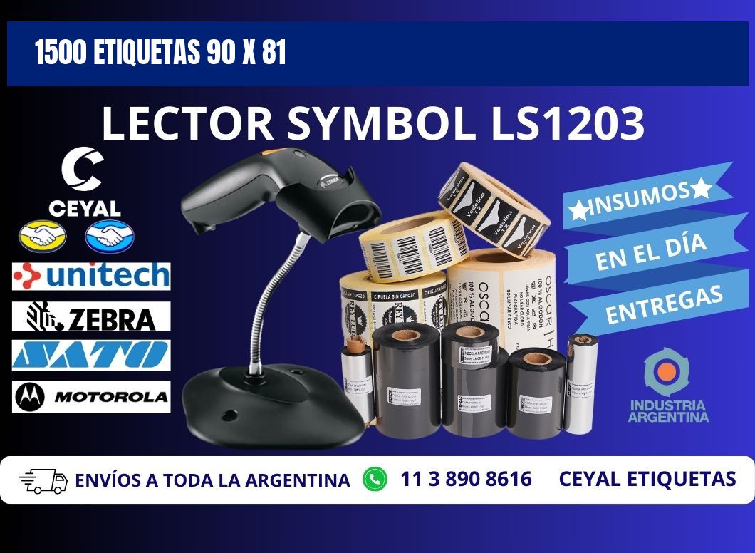 1500 ETIQUETAS 90 x 81