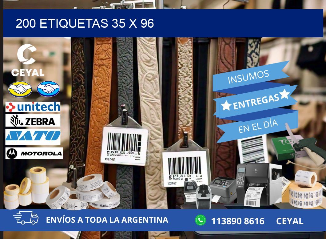 200 ETIQUETAS 35 x 96