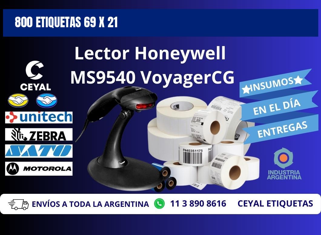 800 ETIQUETAS 69 x 21