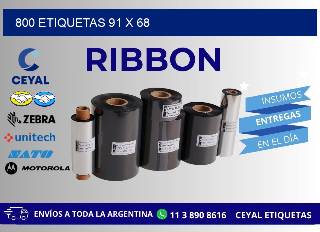 800 ETIQUETAS 91 x 68