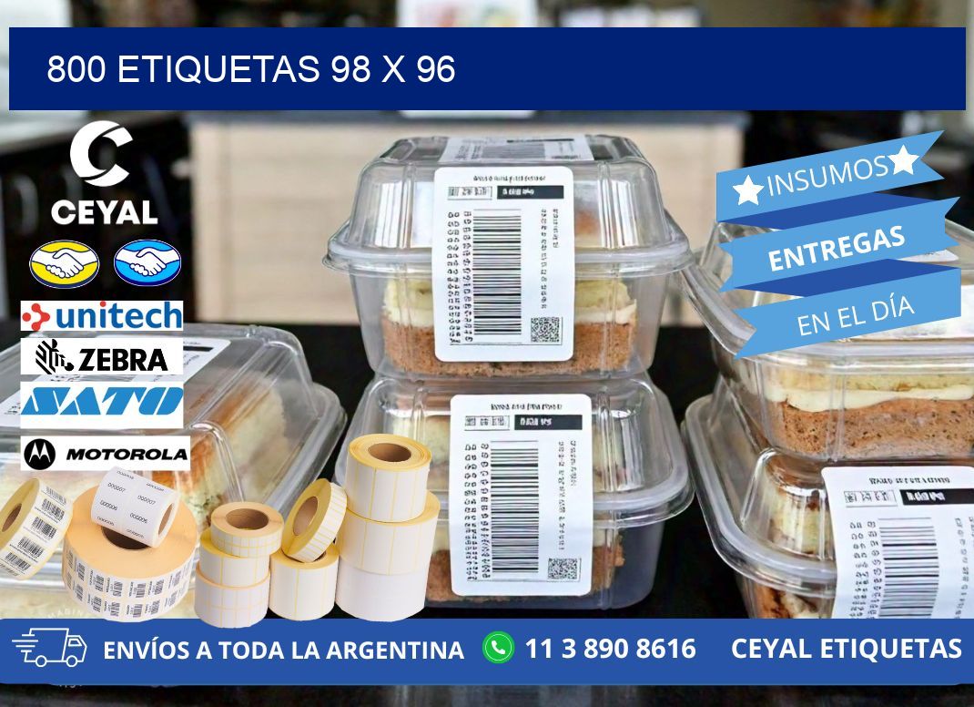 800 ETIQUETAS 98 x 96