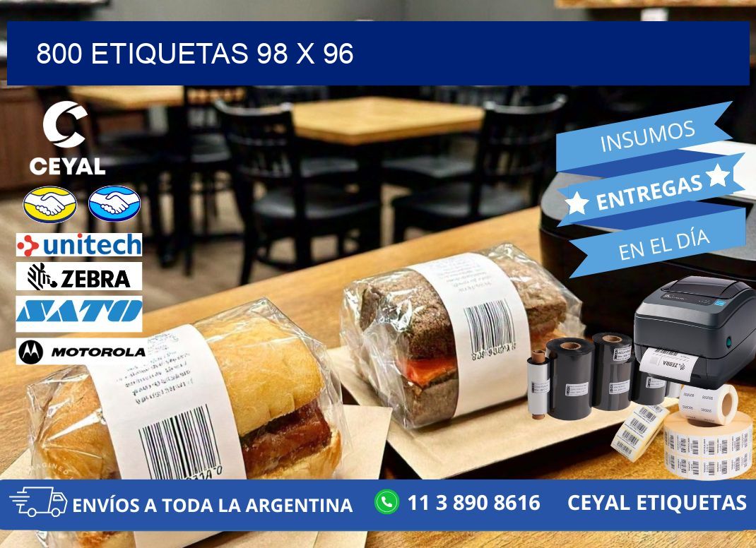 800 ETIQUETAS 98 x 96