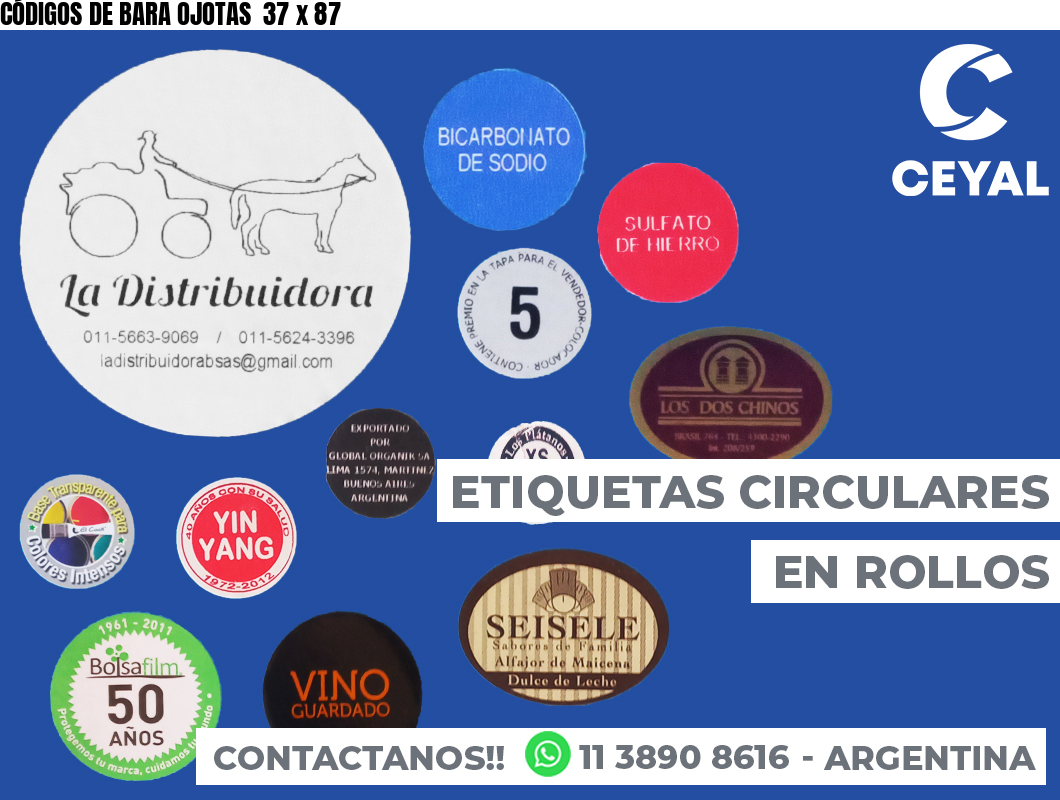 CÓDIGOS DE BARA OJOTAS 37 x 87