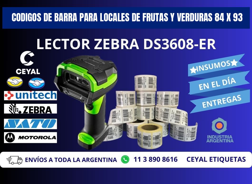 CODIGOS DE BARRA PARA LOCALES DE FRUTAS Y VERDURAS 84 x 93