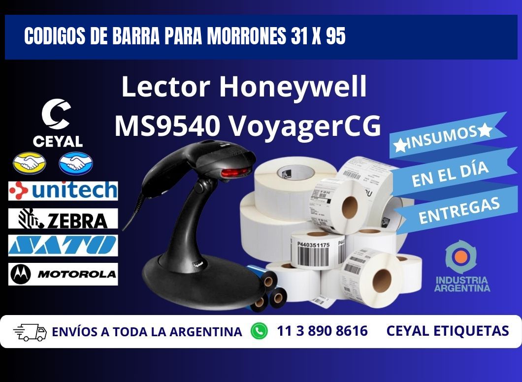 CODIGOS DE BARRA PARA MORRONES 31 x 95