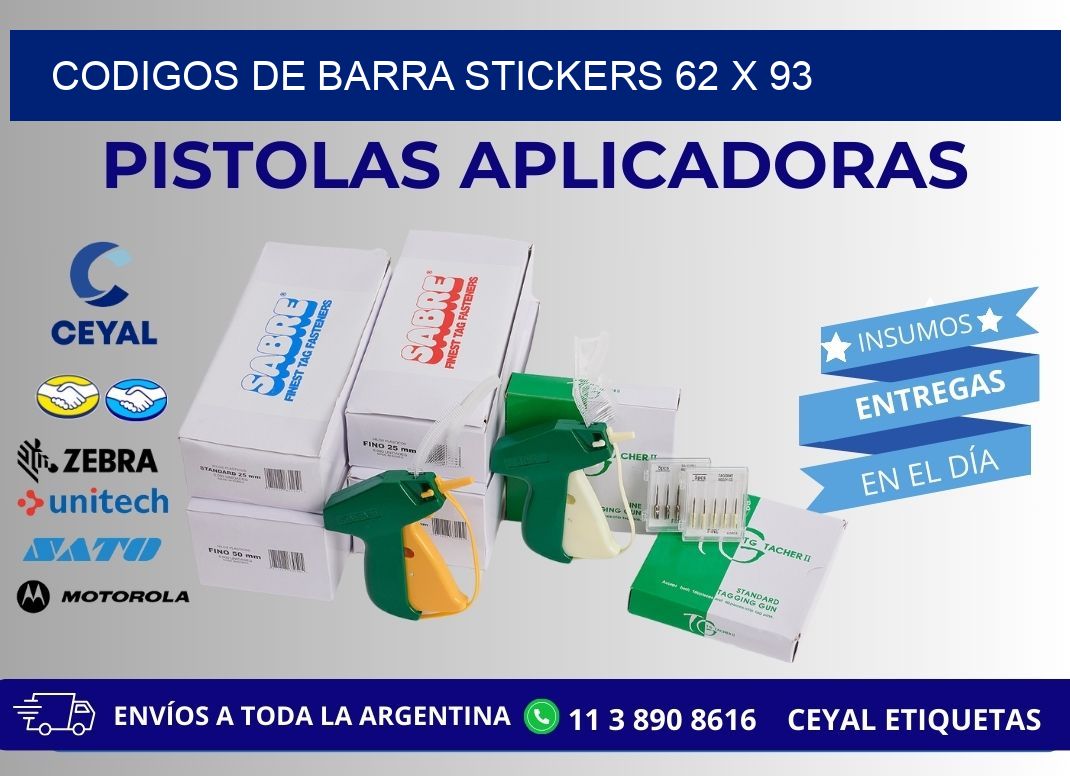 CODIGOS DE BARRA STICKERS 62 x 93