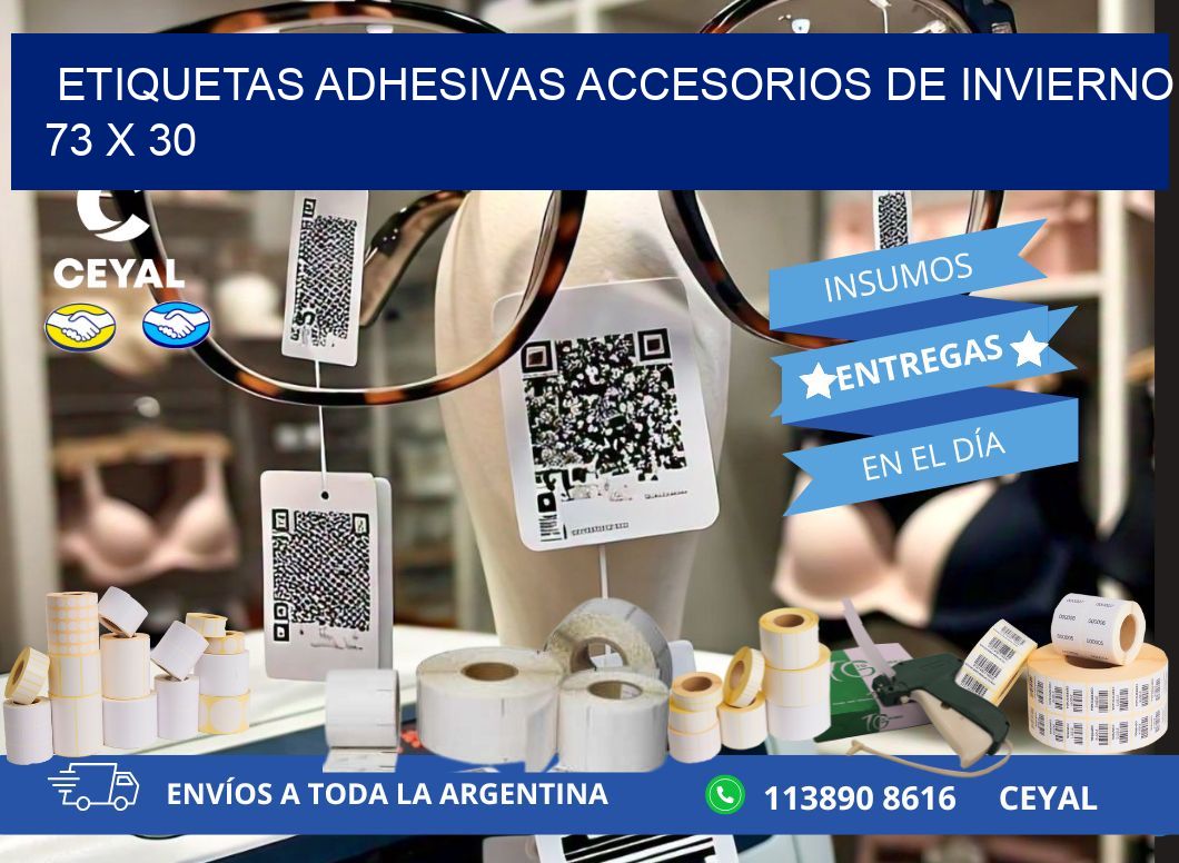 ETIQUETAS ADHESIVAS ACCESORIOS DE INVIERNO 73 x 30