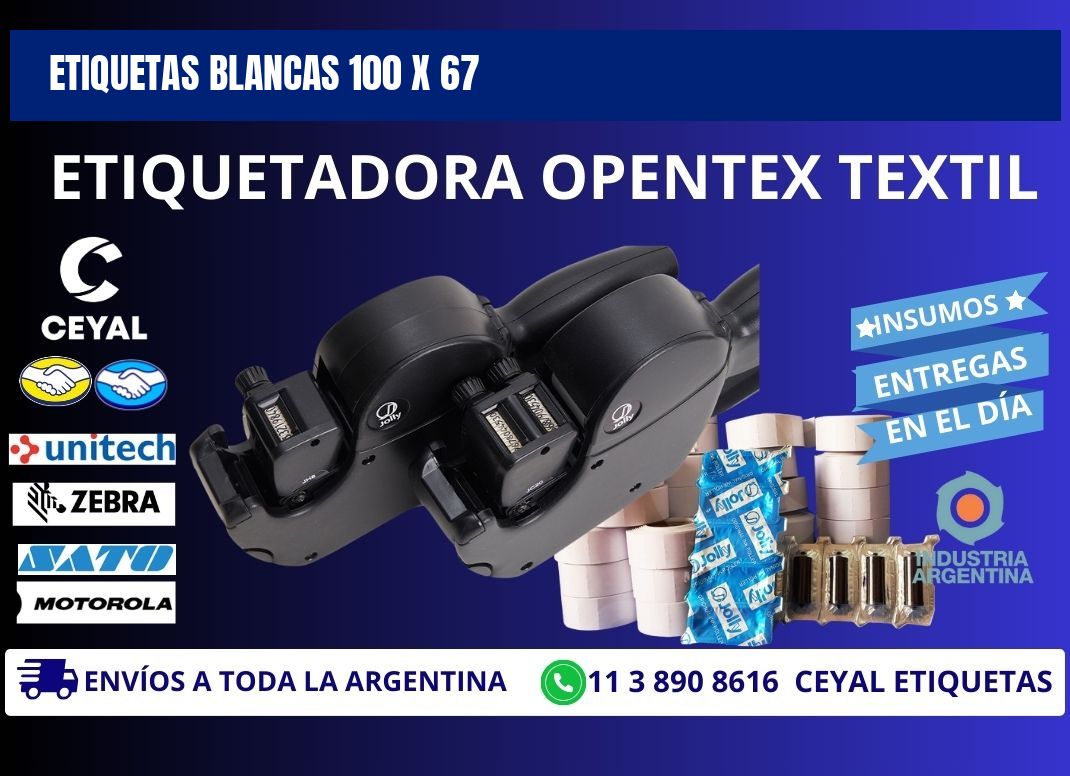 ETIQUETAS BLANCAS 100 x 67