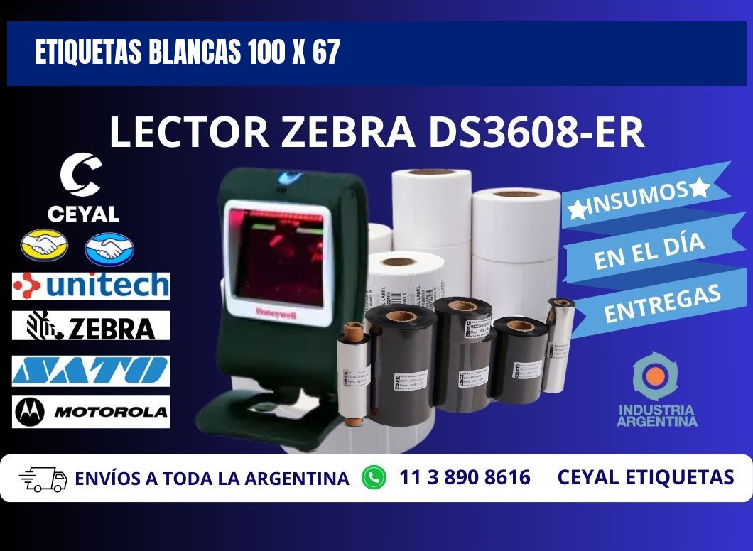ETIQUETAS BLANCAS 100 x 67