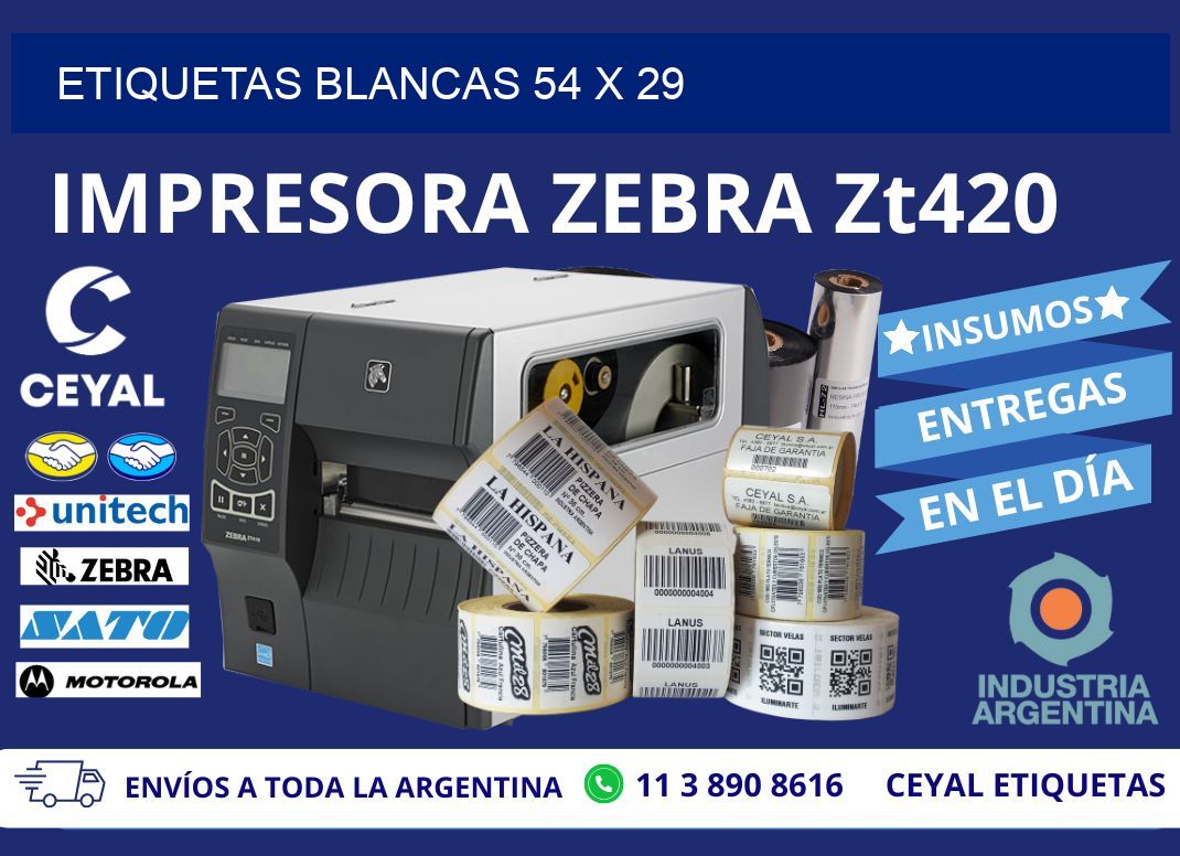 ETIQUETAS BLANCAS 54 x 29
