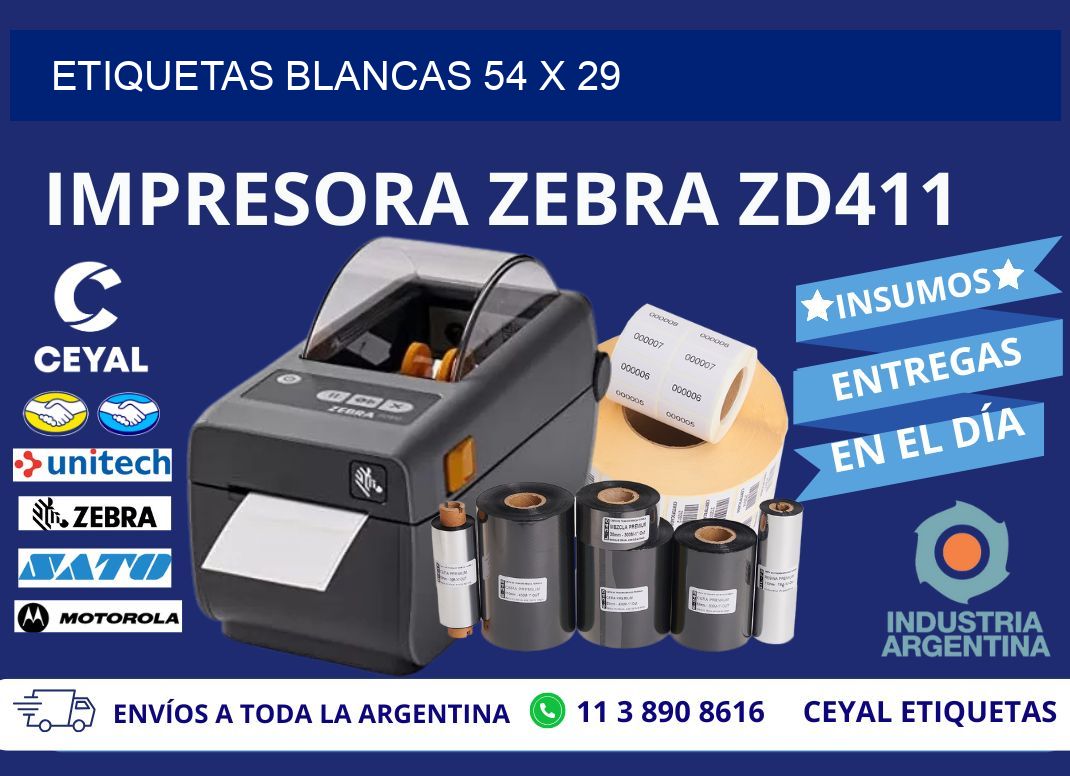 ETIQUETAS BLANCAS 54 x 29