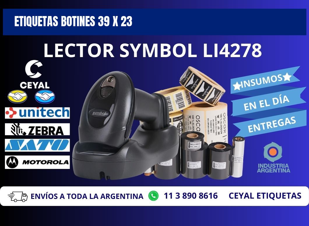 ETIQUETAS BOTINES 39 x 23