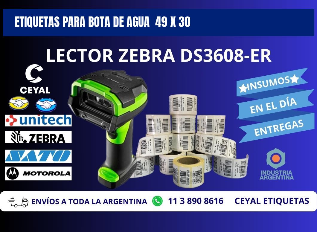 ETIQUETAS PARA BOTA DE AGUA 49 x 30