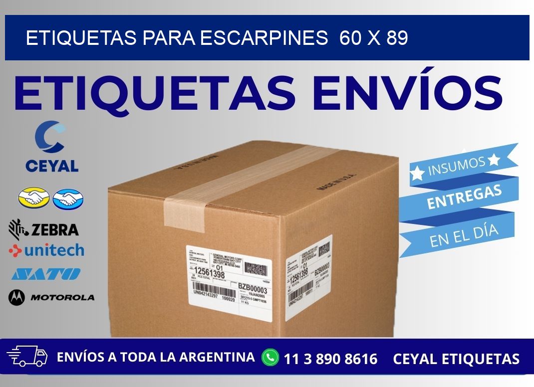 ETIQUETAS PARA ESCARPINES 60 x 89
