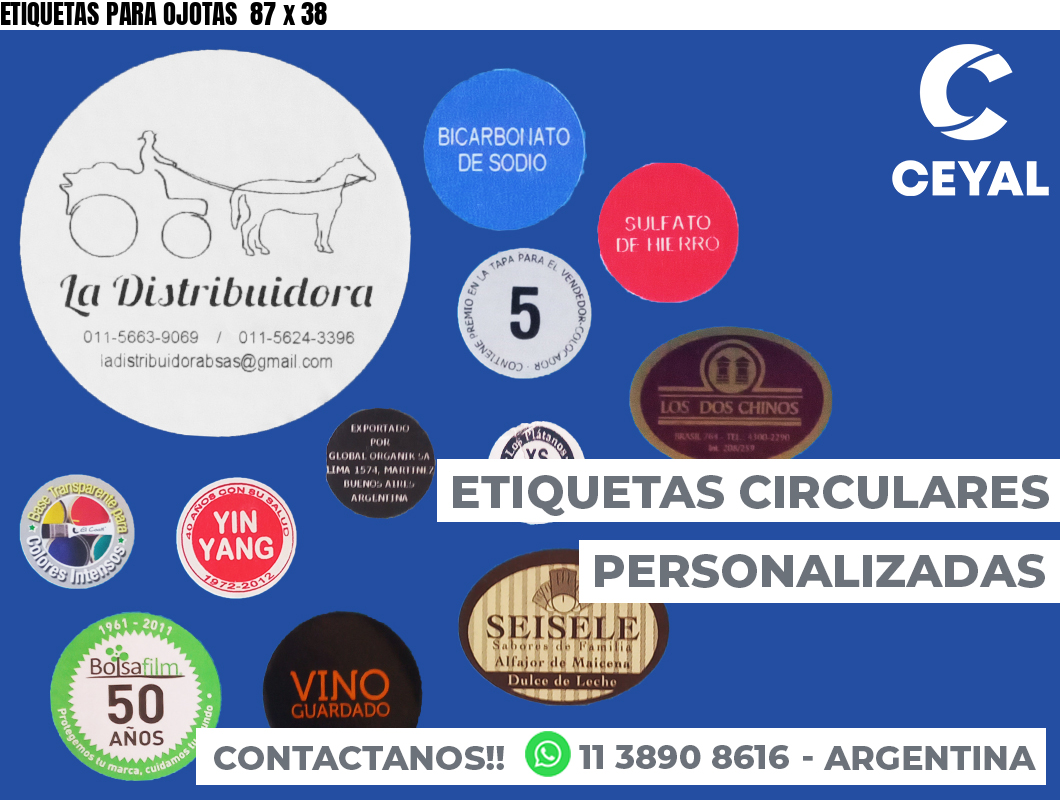 ETIQUETAS PARA OJOTAS  87 x 38