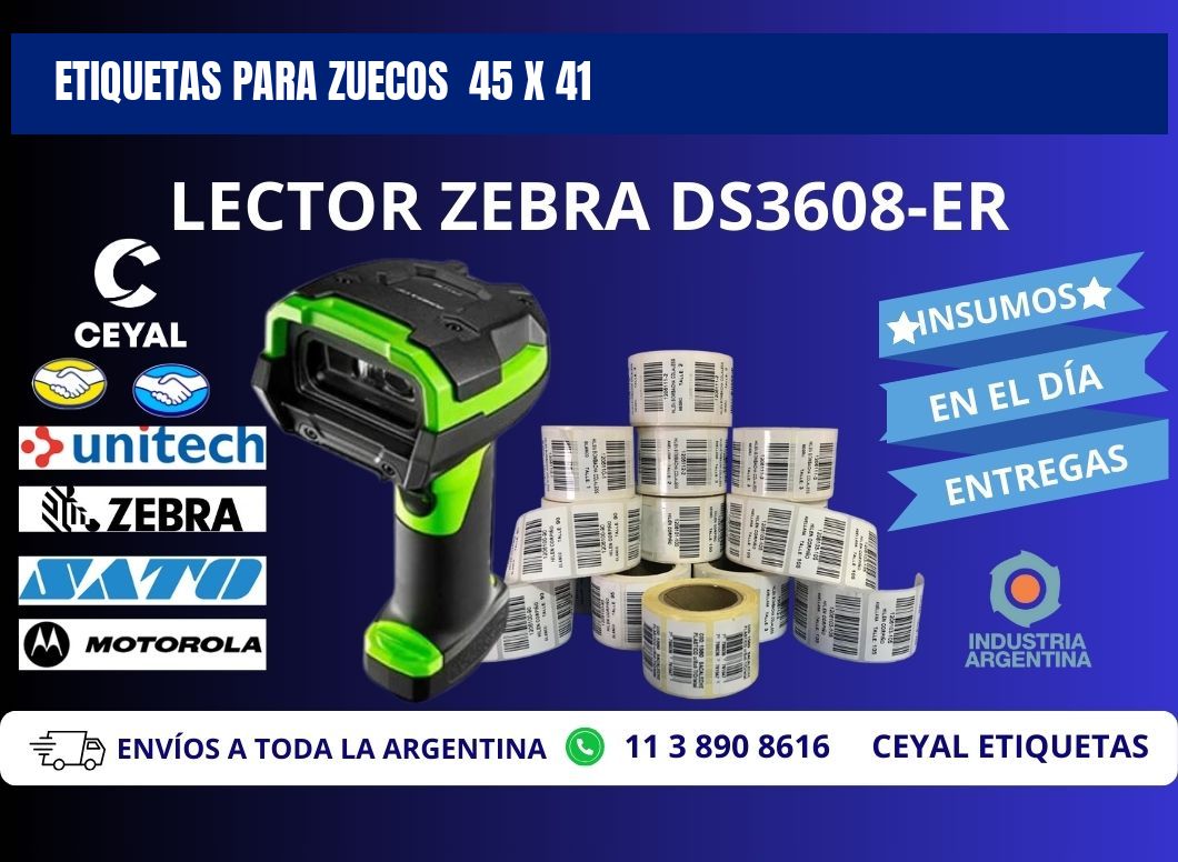 ETIQUETAS PARA ZUECOS 45 x 41