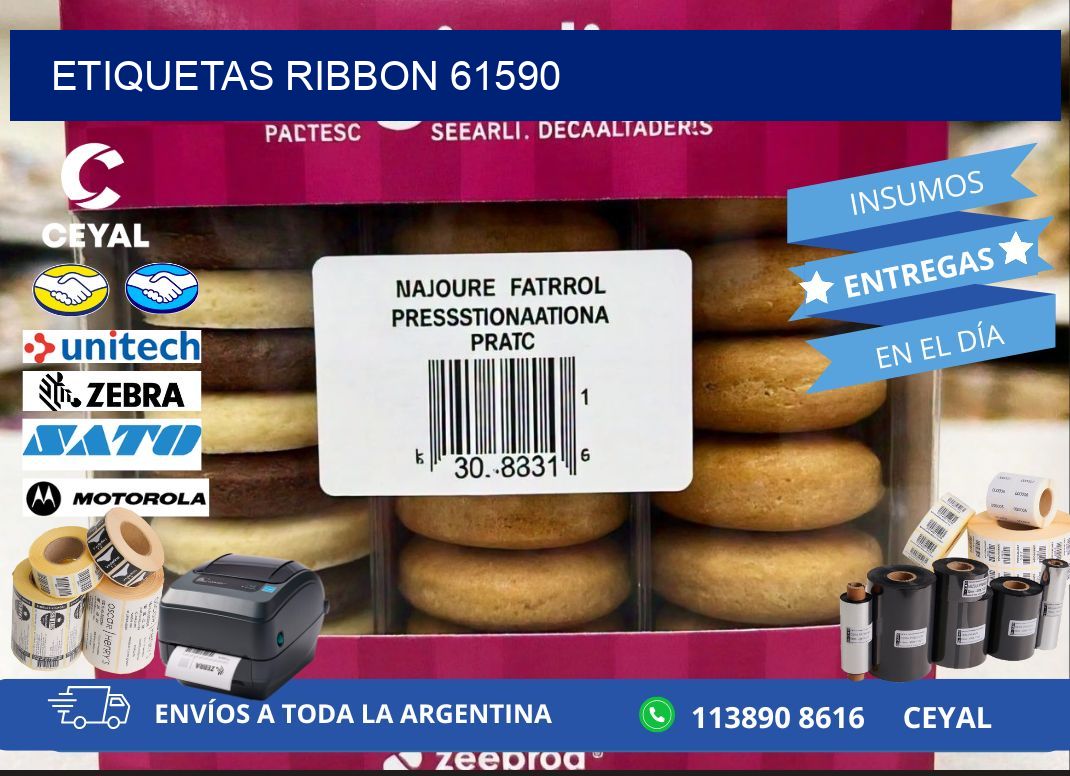 ETIQUETAS RIBBON 61590