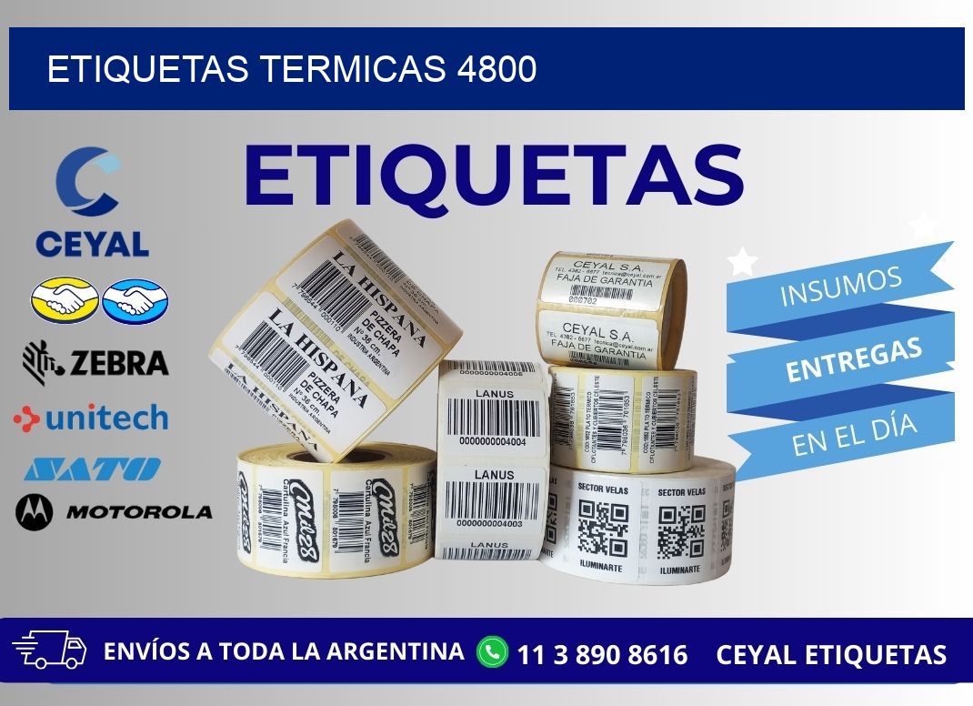 ETIQUETAS TERMICAS 4800