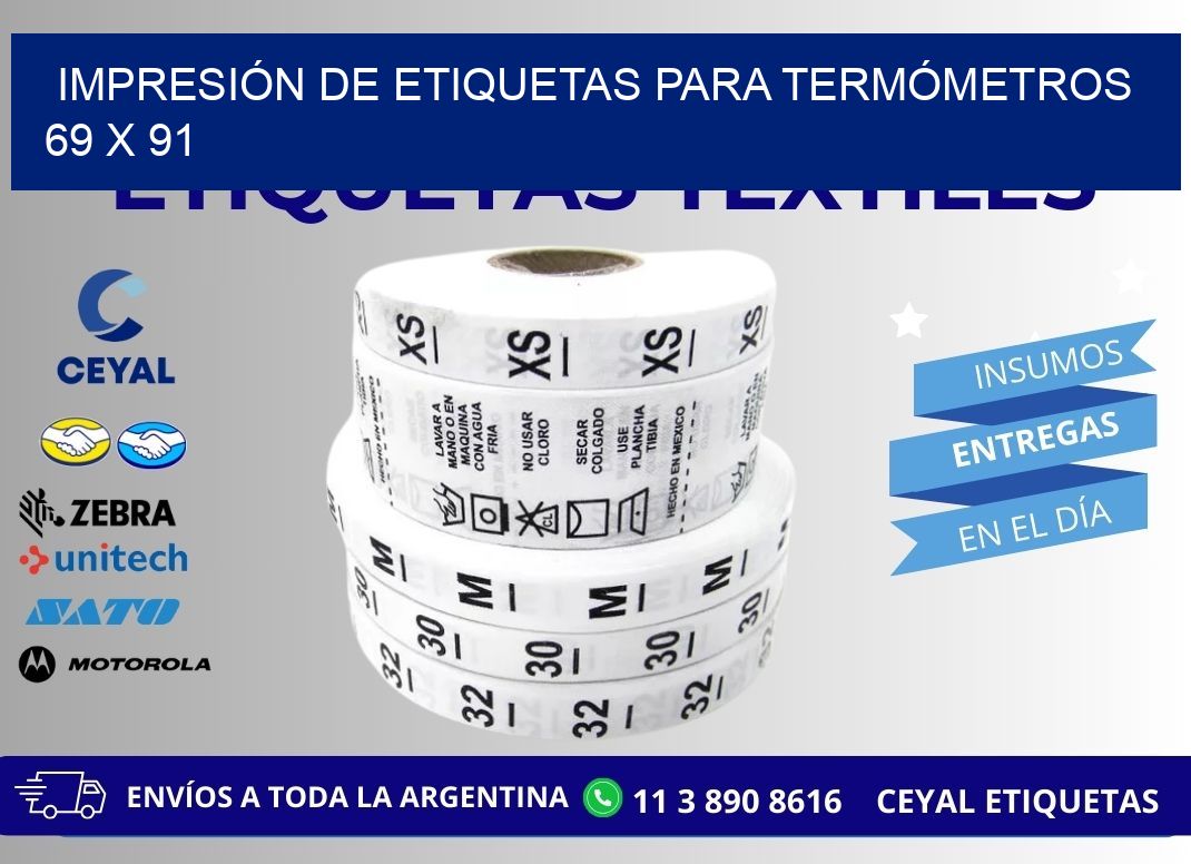 IMPRESIÓN DE ETIQUETAS PARA TERMÓMETROS 69 x 91