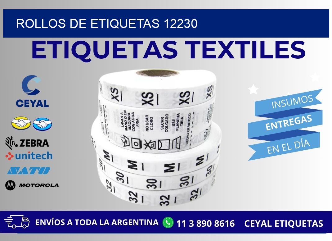 ROLLOS DE ETIQUETAS 12230