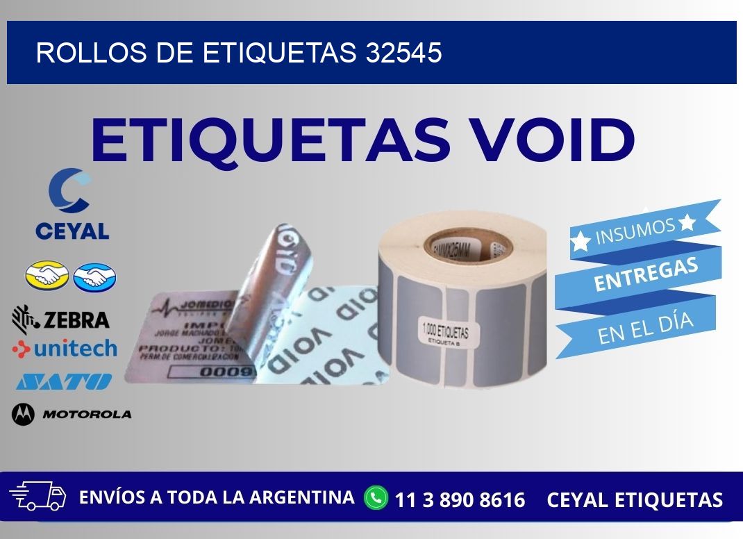 ROLLOS DE ETIQUETAS 32545