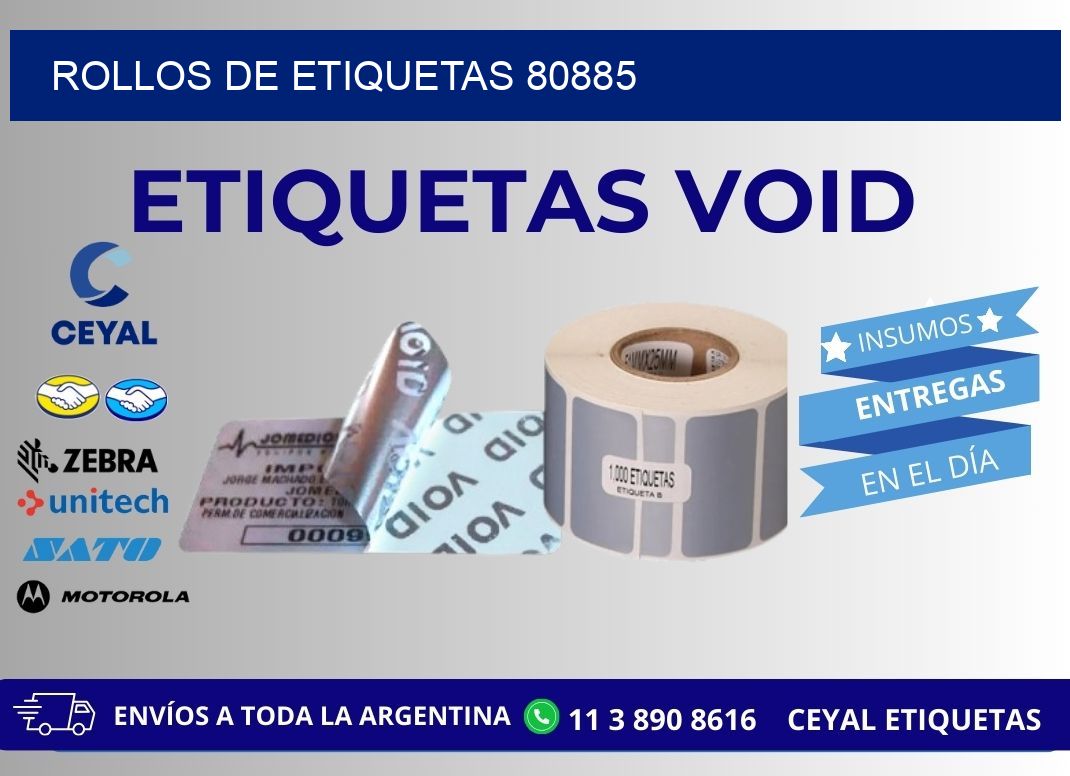 ROLLOS DE ETIQUETAS 80885