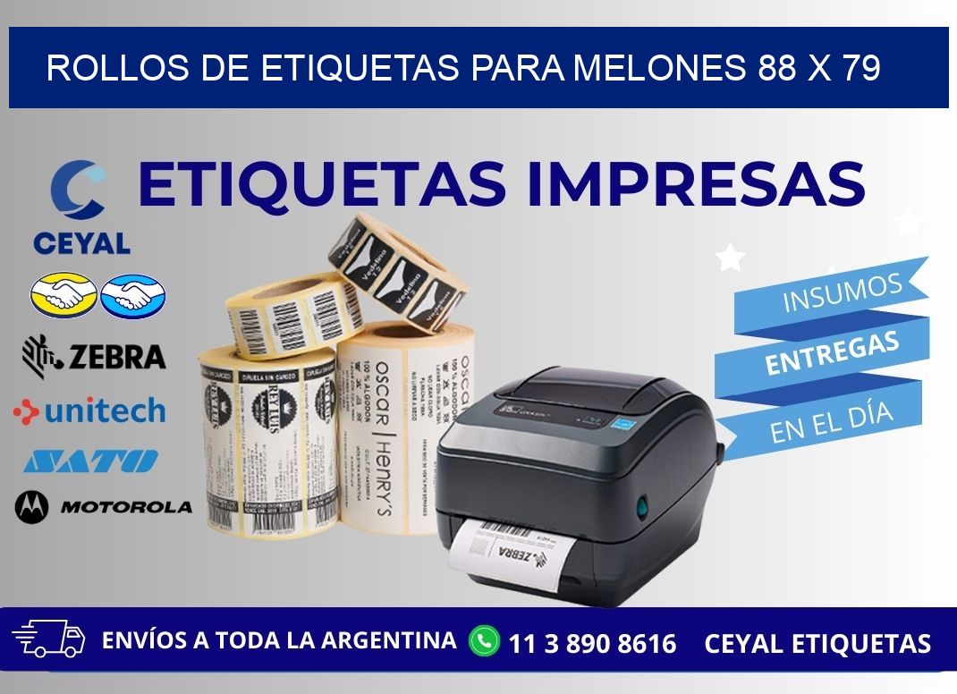 ROLLOS DE ETIQUETAS PARA MELONES 88 x 79