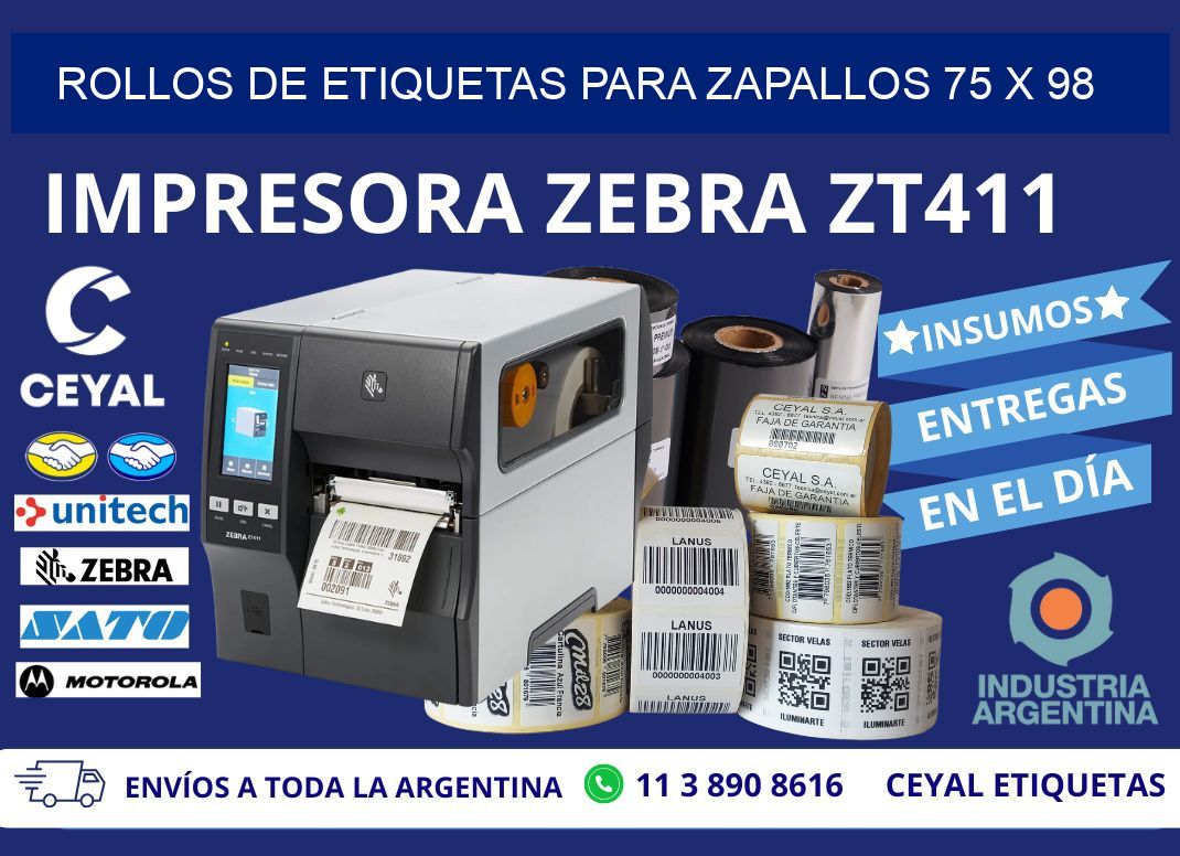 ROLLOS DE ETIQUETAS PARA ZAPALLOS 75 x 98