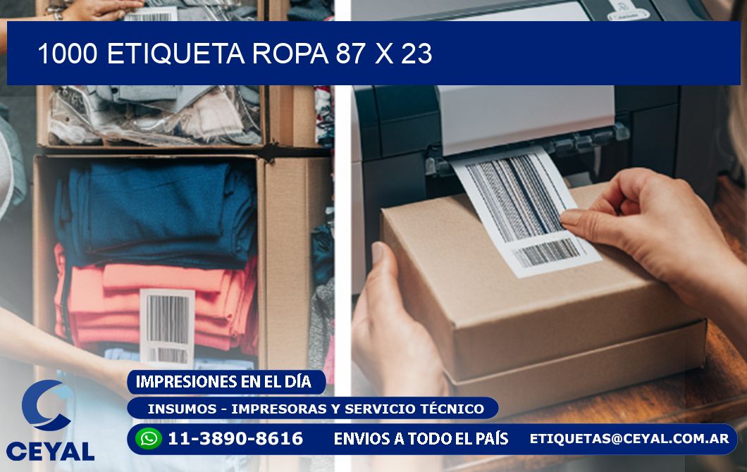 1000 ETIQUETA ROPA 87 x 23