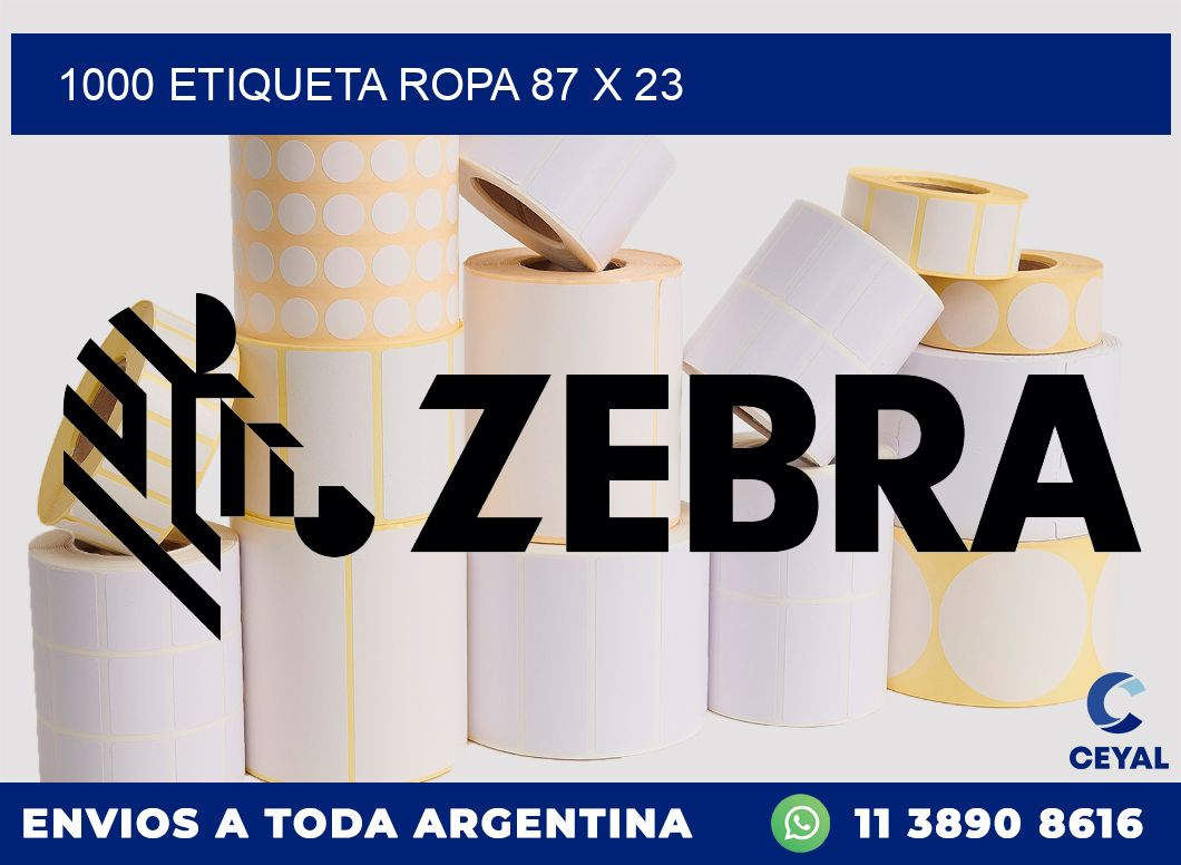 1000 ETIQUETA ROPA 87 x 23