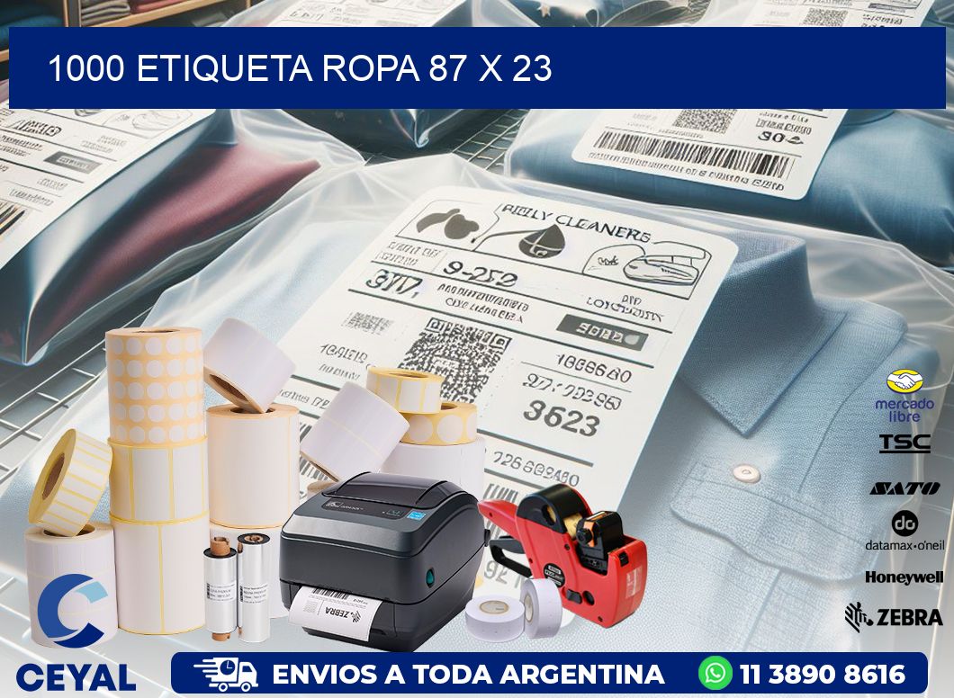 1000 ETIQUETA ROPA 87 x 23