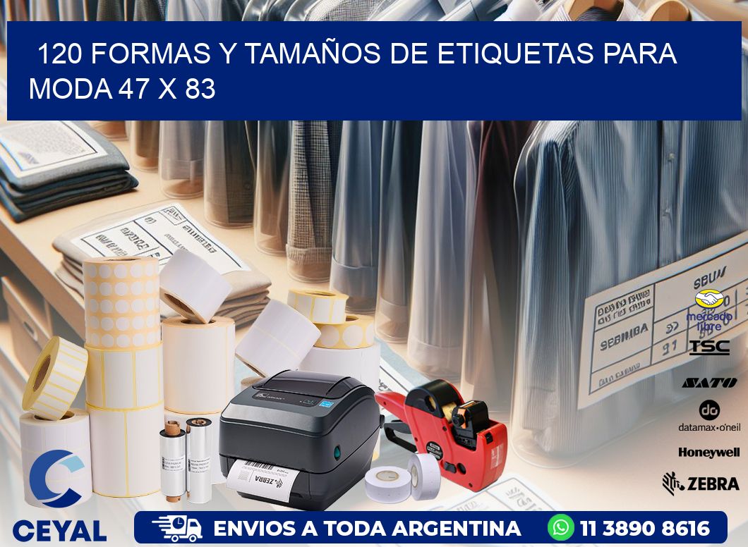 120 FORMAS Y TAMAÑOS DE ETIQUETAS PARA MODA 47 x 83