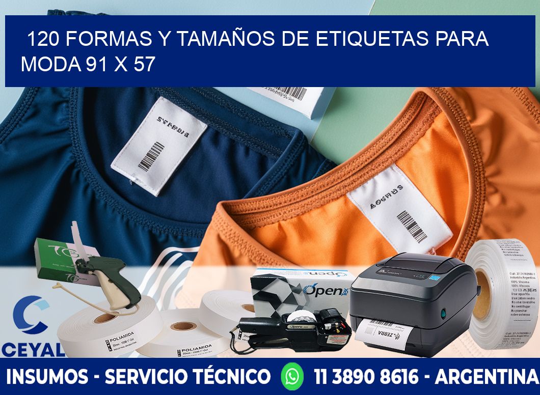 120 FORMAS Y TAMAÑOS DE ETIQUETAS PARA MODA 91 x 57