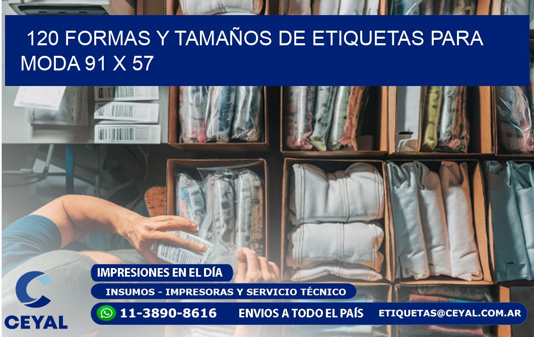 120 FORMAS Y TAMAÑOS DE ETIQUETAS PARA MODA 91 x 57