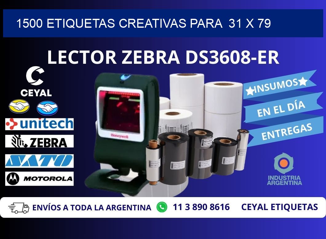 1500 ETIQUETAS CREATIVAS PARA 31 x 79
