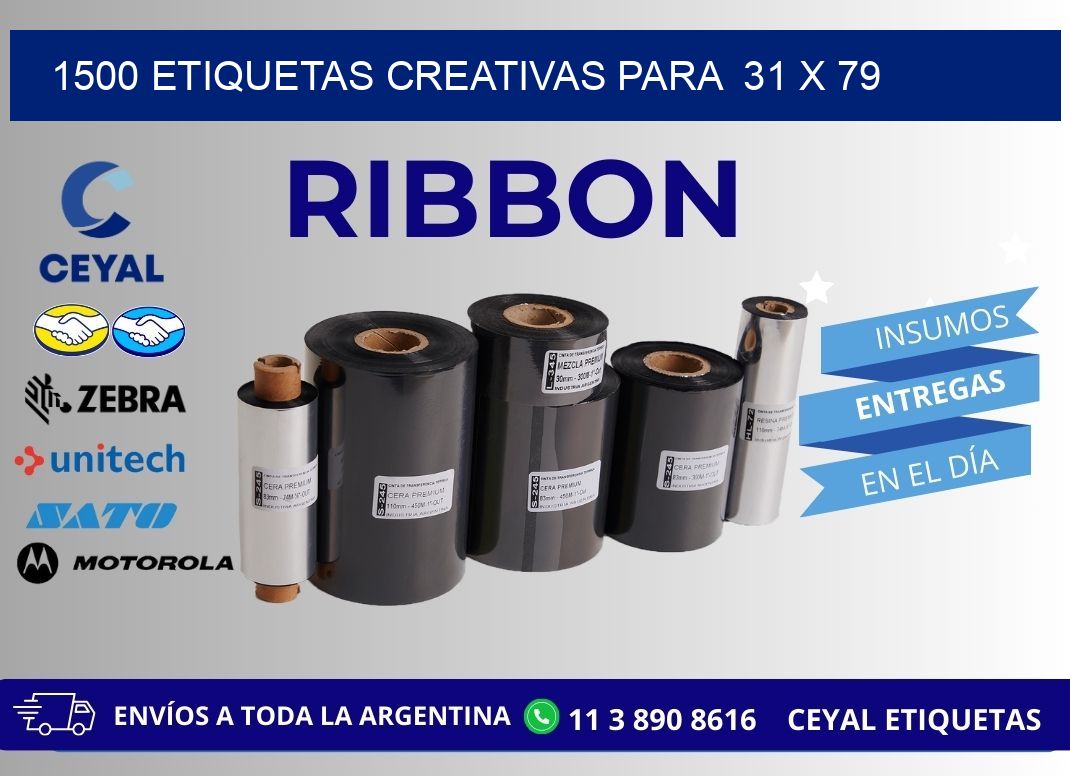 1500 ETIQUETAS CREATIVAS PARA 31 x 79