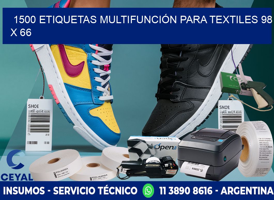 1500 ETIQUETAS MULTIFUNCIÓN PARA TEXTILES 98 x 66