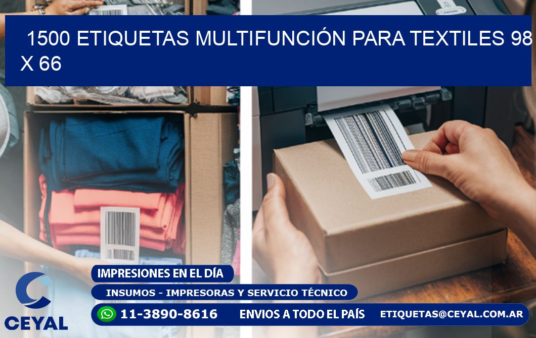 1500 ETIQUETAS MULTIFUNCIÓN PARA TEXTILES 98 x 66