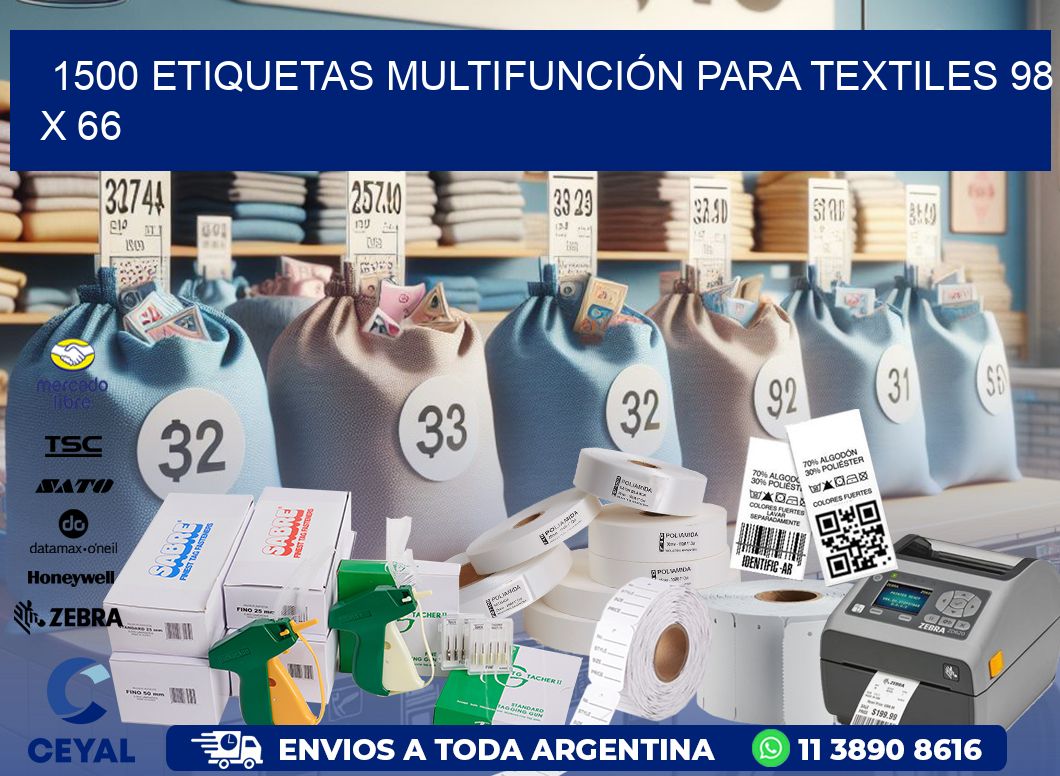 1500 ETIQUETAS MULTIFUNCIÓN PARA TEXTILES 98 x 66