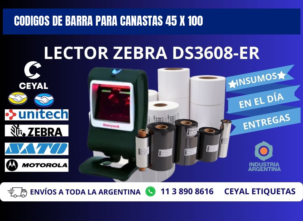 CODIGOS DE BARRA PARA CANASTAS 45 x 100