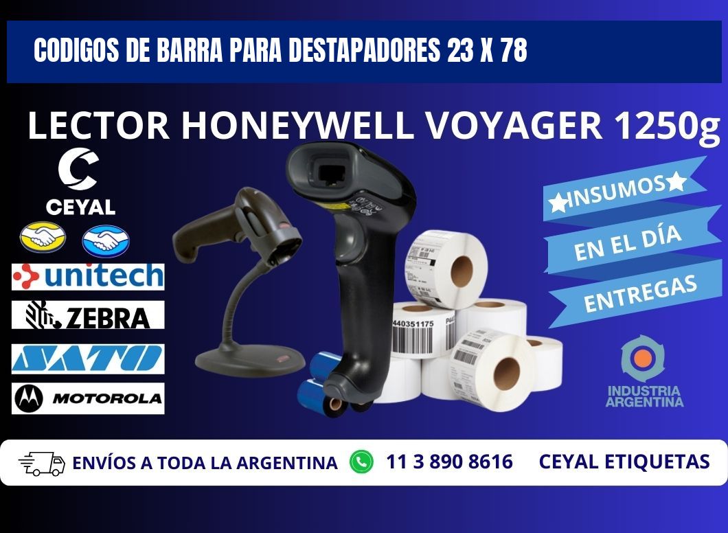 CODIGOS DE BARRA PARA DESTAPADORES 23 x 78